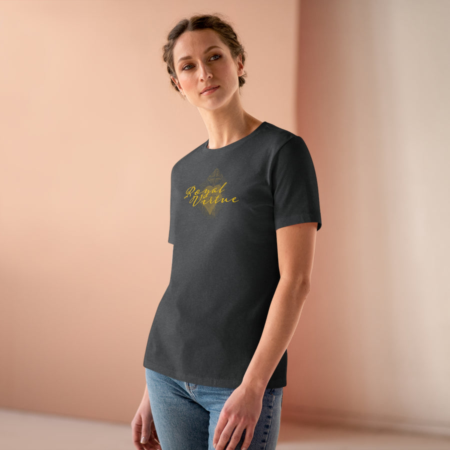 Women's Gold Royal Virtue Religious Christian T-shirt