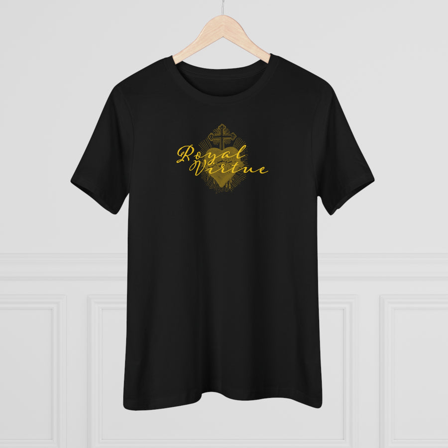 Women's Gold Royal Virtue Religious Christian T-shirt