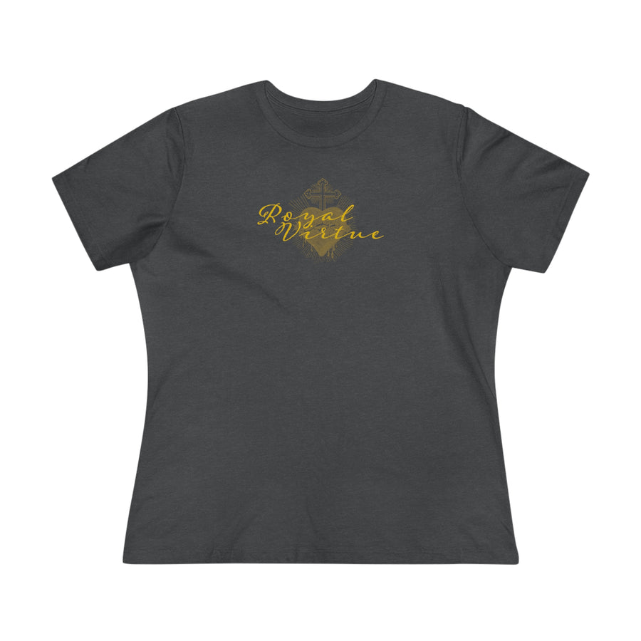 Women's Gold Royal Virtue Religious Christian T-shirt