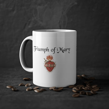 Triumph of Mary Christian Catholic gift white coffee tea mug